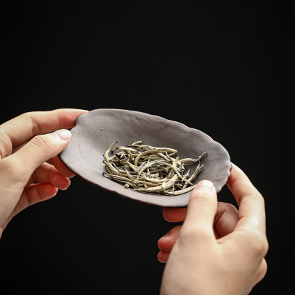 硃砂紅龜甲茶則