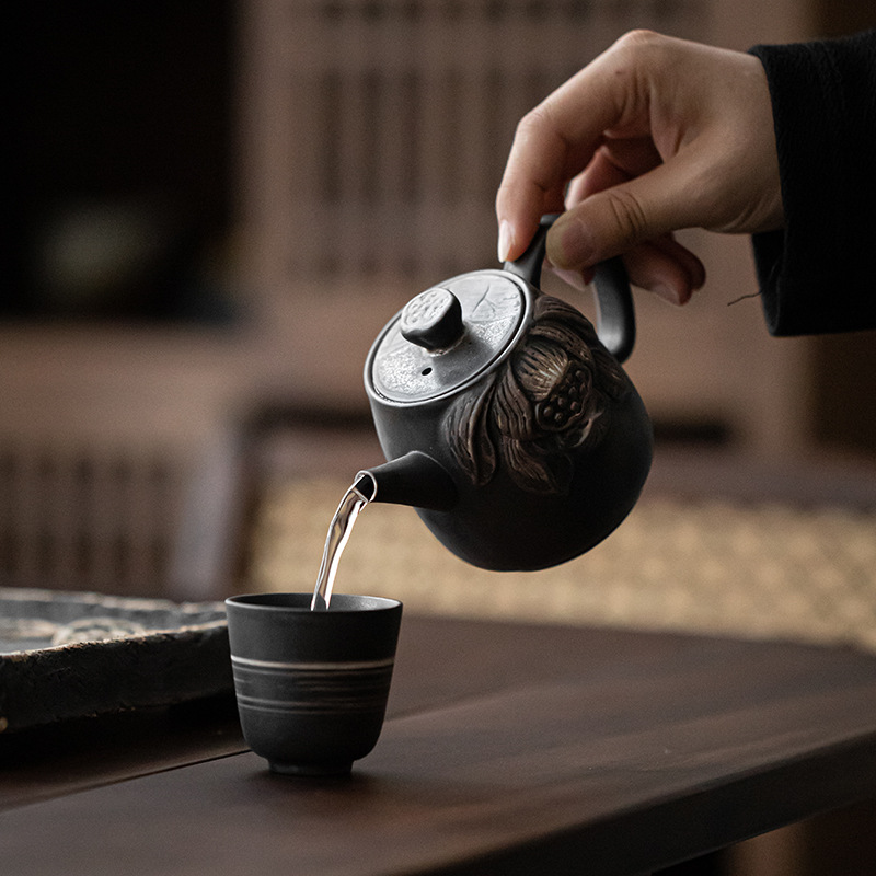 侘寂風手工復古正把壺