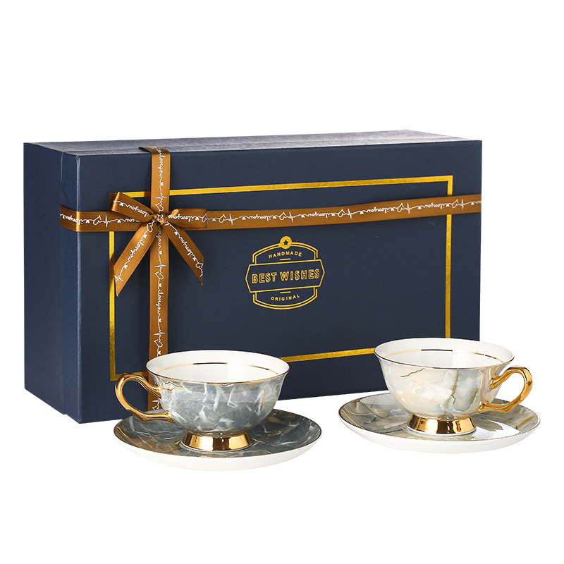 歐式咖啡對杯骨瓷套裝