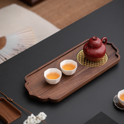 黑胡桃木花邊幹泡盤