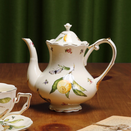 歐式田園風陶瓷咖啡杯碟