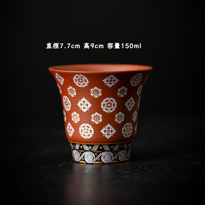 描金紫砂手工西施壺