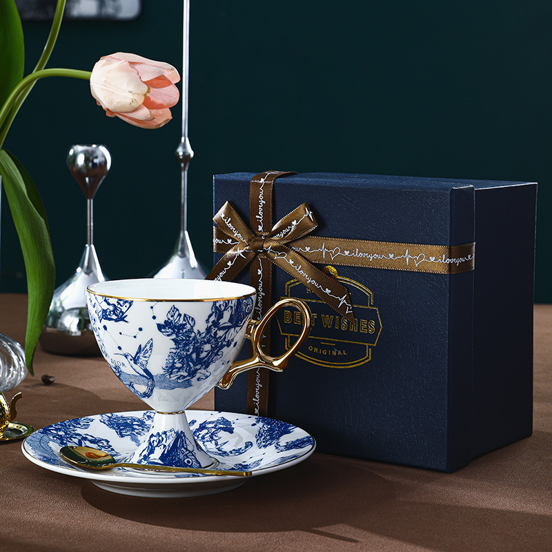 復古英式骨瓷咖啡杯碟套裝