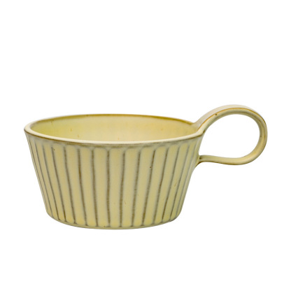 日式復古粗陶牛奶早餐杯