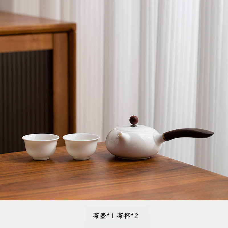羊脂玉白瓷茶具套裝