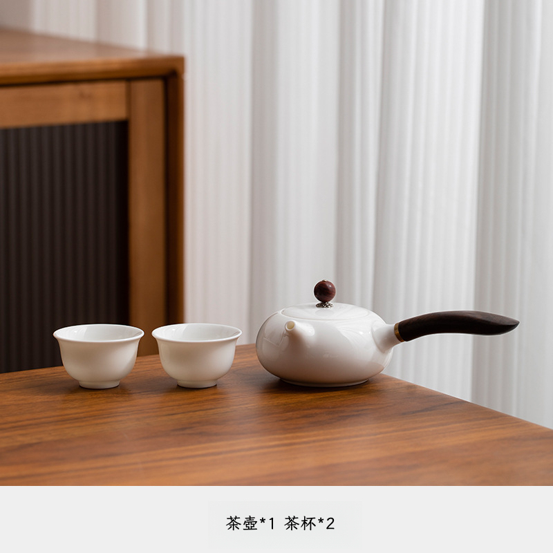 羊脂玉白瓷茶具套裝