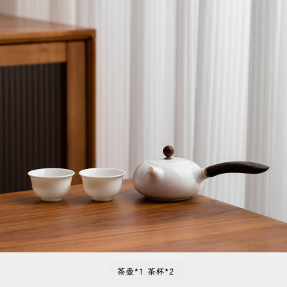 羊脂玉白瓷茶具套裝