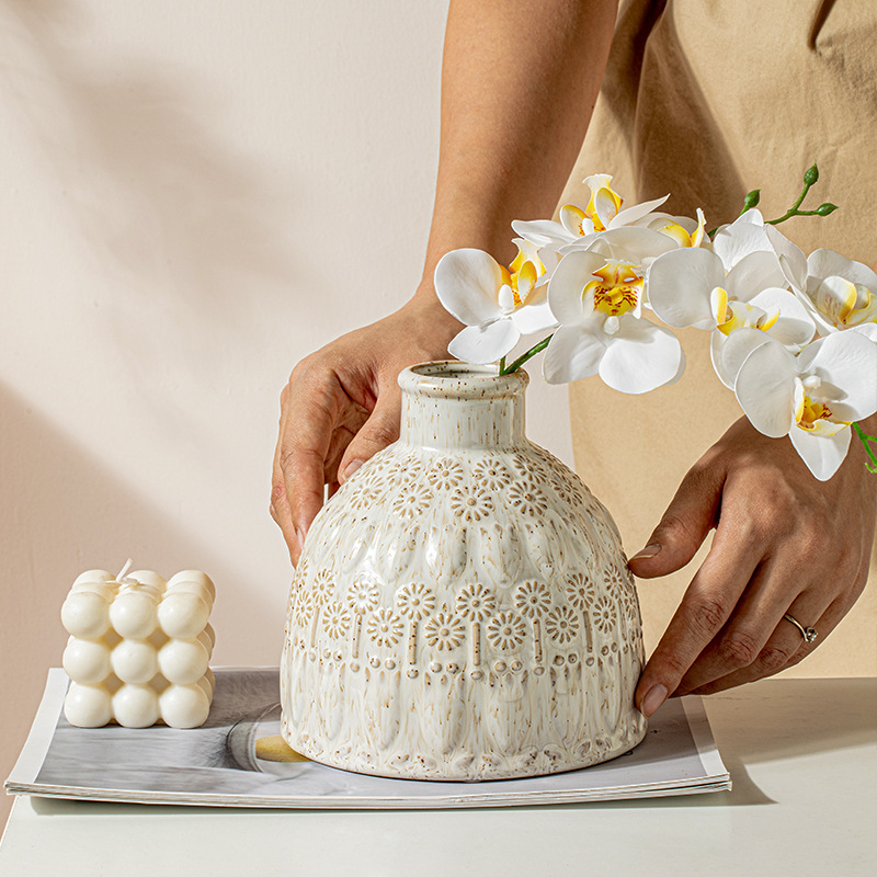 復古蒲公英收口花瓶