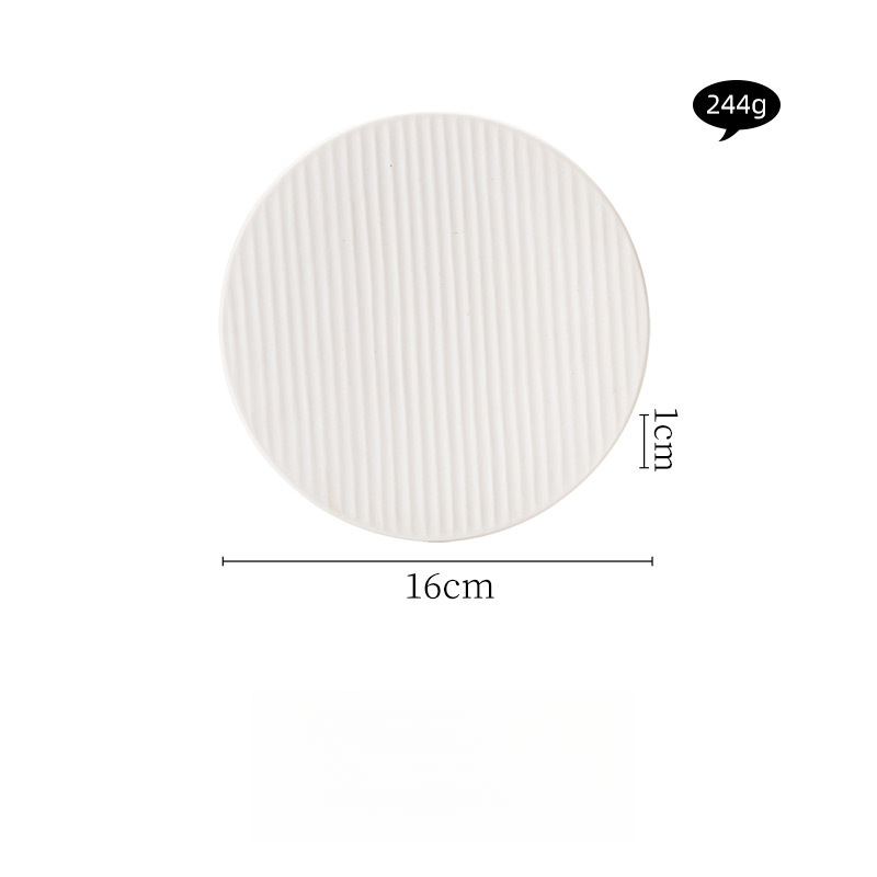 豎紋陶瓷咖啡杯碟