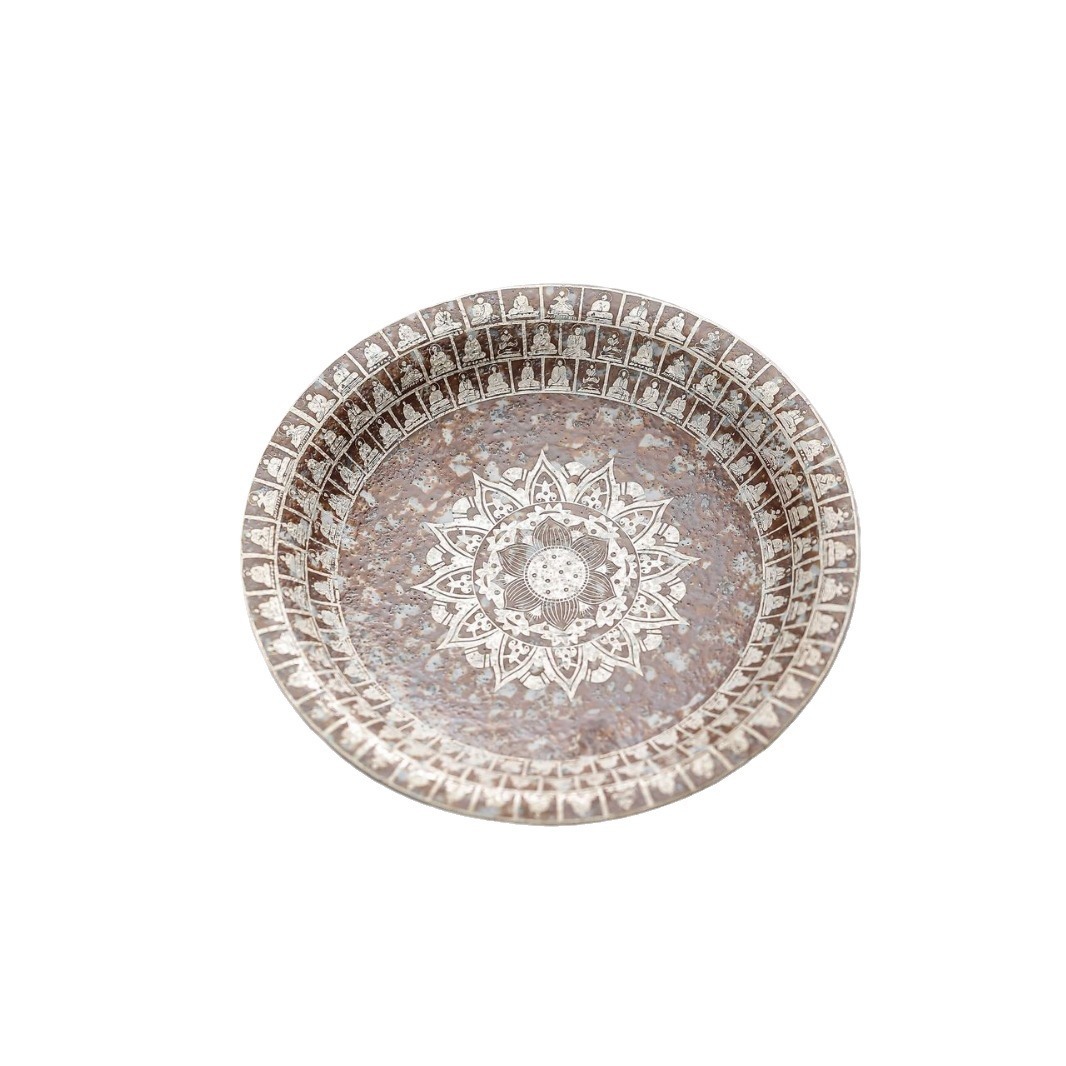 鎏銀萬佛壺承干泡臺家用茶托壺墊