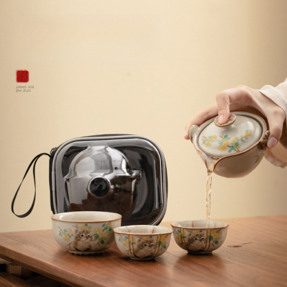 功夫旅行茶具快客杯套裝