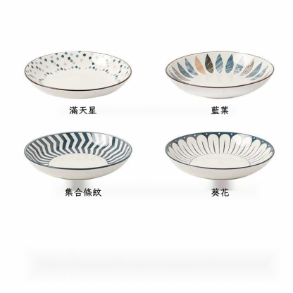 日式圓形餐碟盤