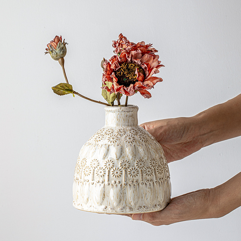 復古蒲公英收口花瓶