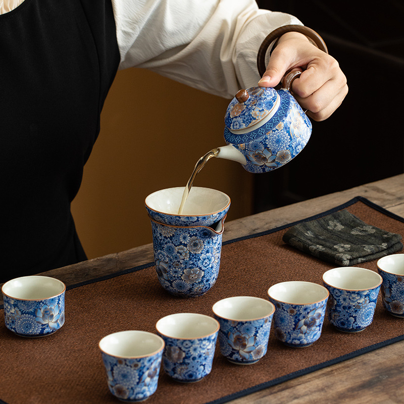 繁花復古高檔茶具套裝伴手禮