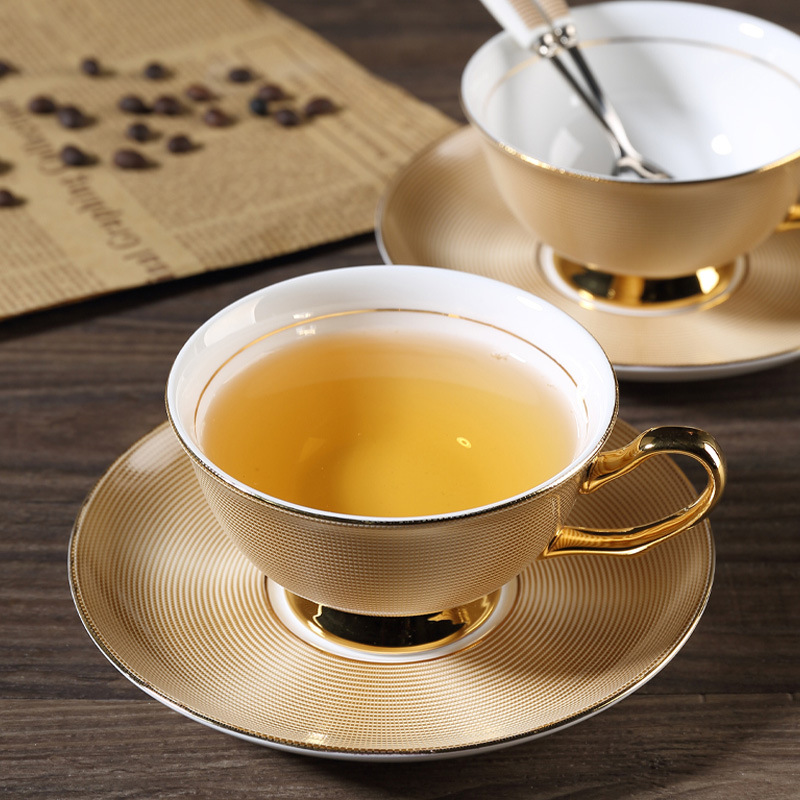 歐式輕奢骨瓷咖啡杯碟套裝