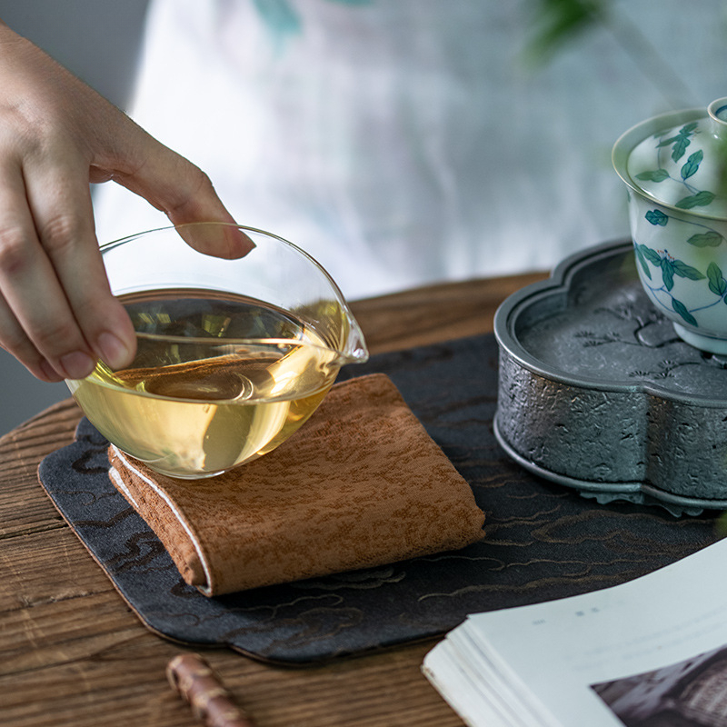 高檔棉麻提花茶巾茶桌抹布