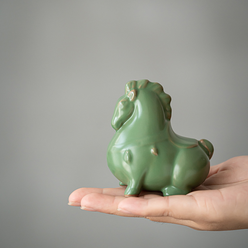 汝窯陶瓷馬茶寵