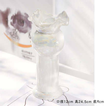 輕奢珍珠白陶瓷花瓶