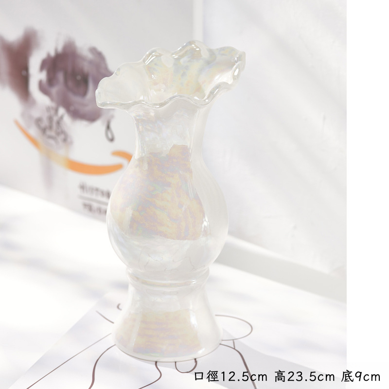 輕奢珍珠白陶瓷花瓶