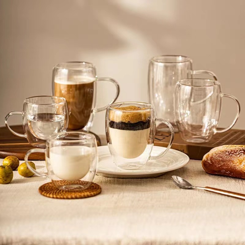 雙層隔熱創意咖啡早餐杯