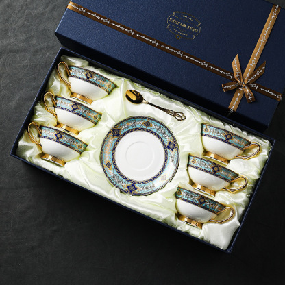 歐式高顏值骨瓷英式下午茶杯碟套裝