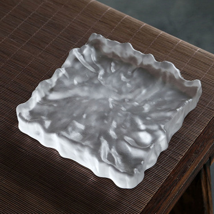 日式手工磨砂琉璃茶承