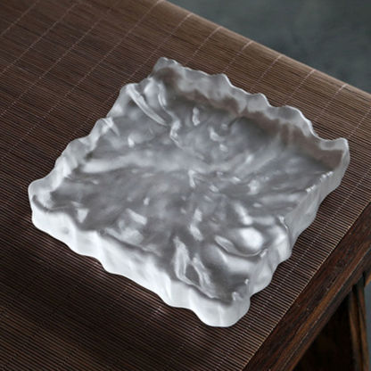 日式手工磨砂琉璃茶承