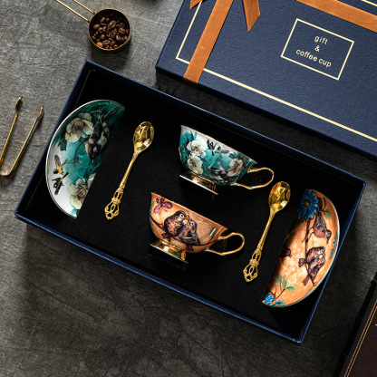 歐式田園風咖啡杯碟