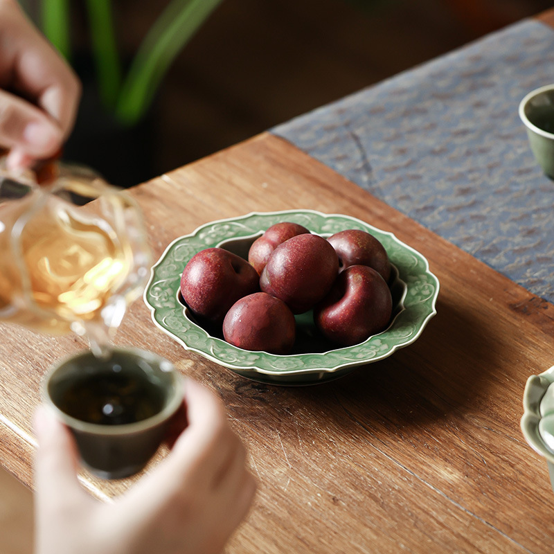 越窯青瓷壺承茶盤