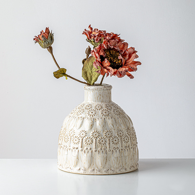 復古蒲公英收口花瓶