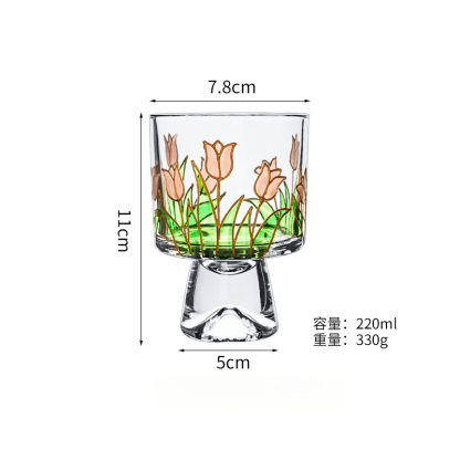 創意手工立線雪山底高腳杯