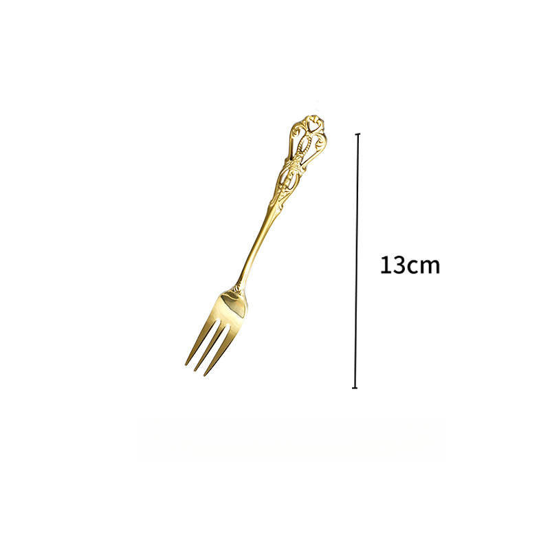 雕花鏤空不鏽鋼咖啡攪拌勺甜品勺