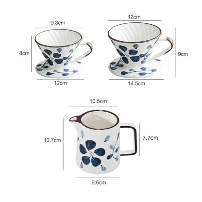 手繪日式陶瓷滴漏式咖啡過濾器