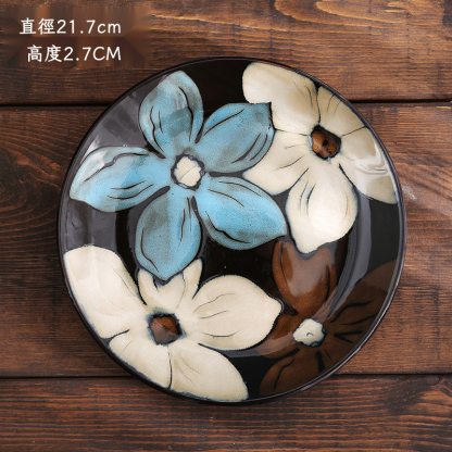 美式手繪西餐盤