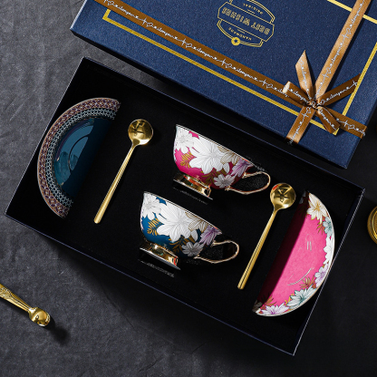 輕奢骨瓷杯碟套裝