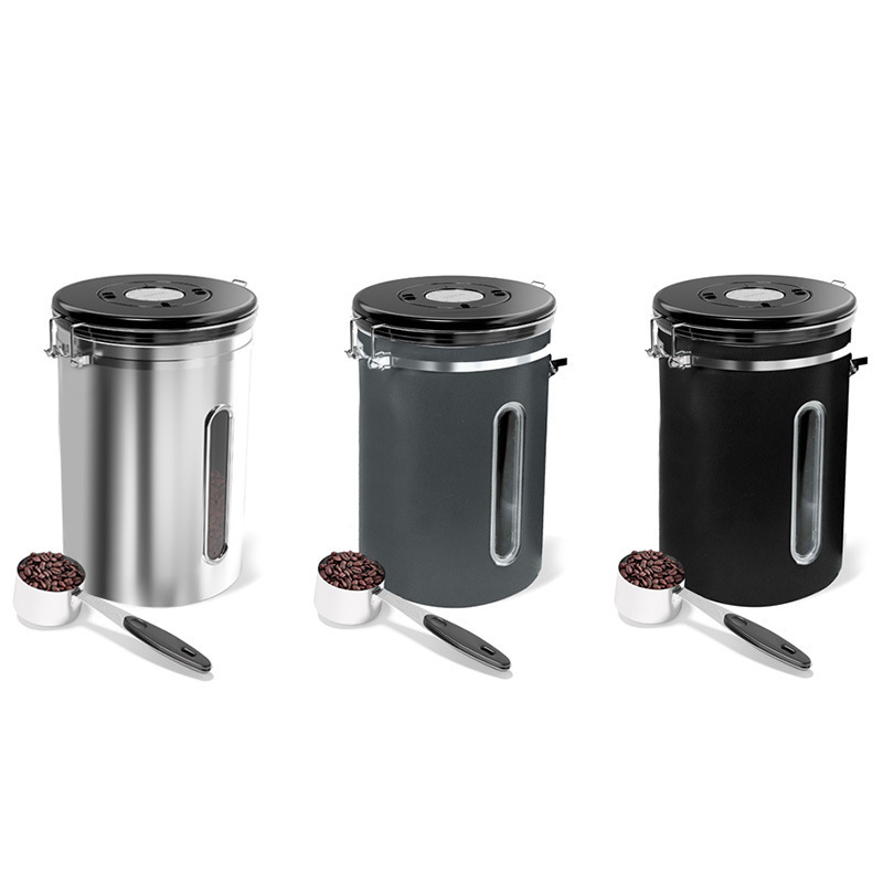 不銹鋼排氣閥咖啡豆儲存罐密封罐