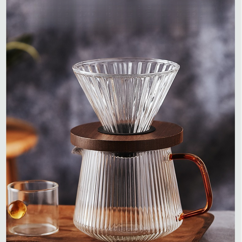 豎紋手沖咖啡壺套裝
