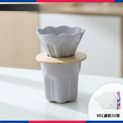 玉蘭花瓣手衝咖啡陶瓷套裝