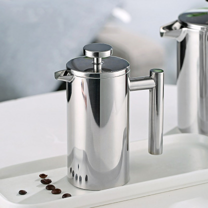 雙層304不鏽鋼法壓壺