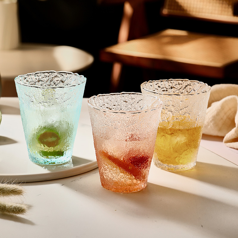 日式冰川雨霧玻璃咖啡杯