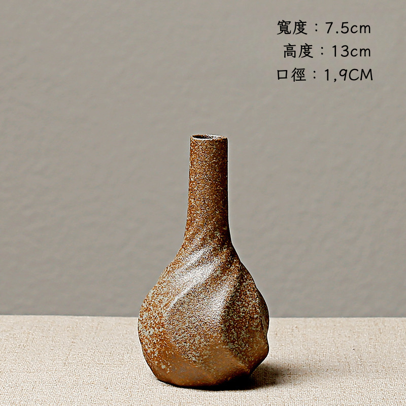 日式粗陶花瓶