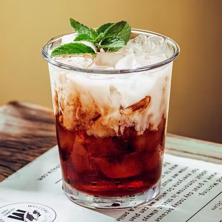 復古易拉罐捲邊拿鐵杯果汁杯