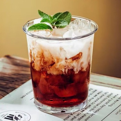 復古易拉罐捲邊拿鐵杯果汁杯