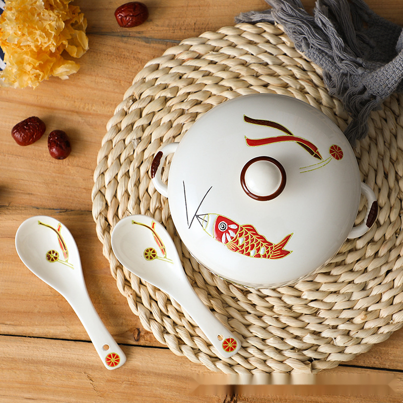 日式陶瓷手繪燉盅