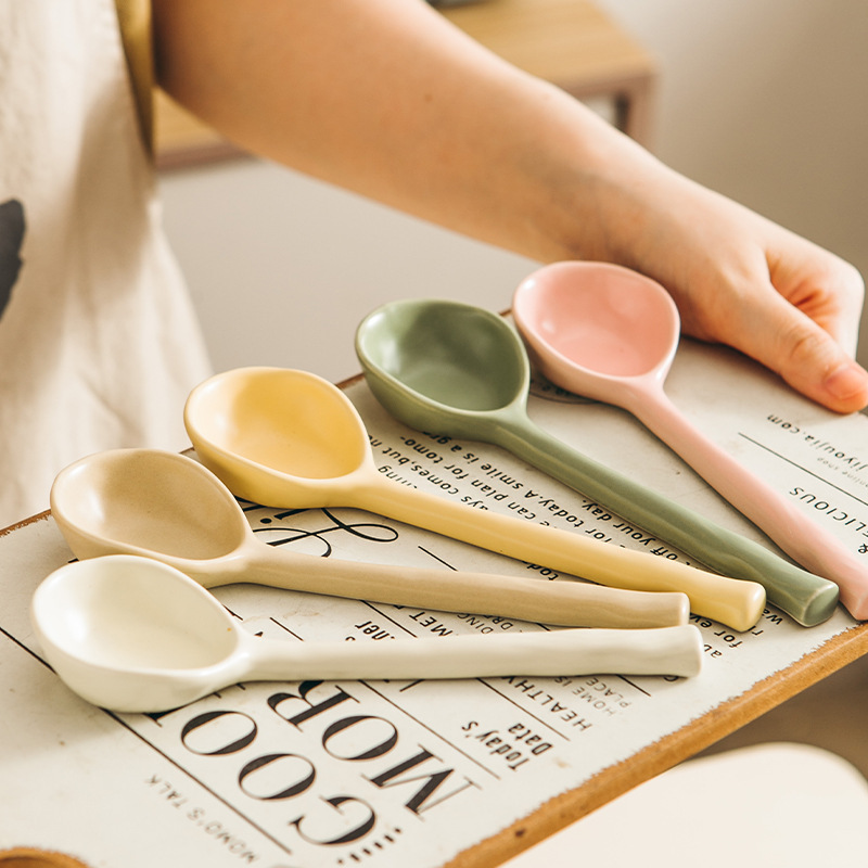 北歐風色係陶瓷湯勺