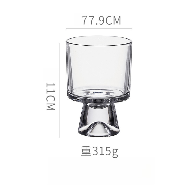 日式網紅雪山底玻璃咖啡杯