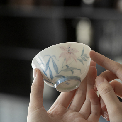 手作青花主人杯