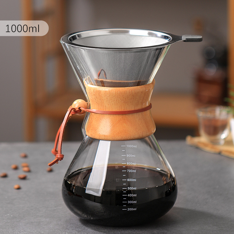 高硼硅玻璃過濾網便捷式手沖壺