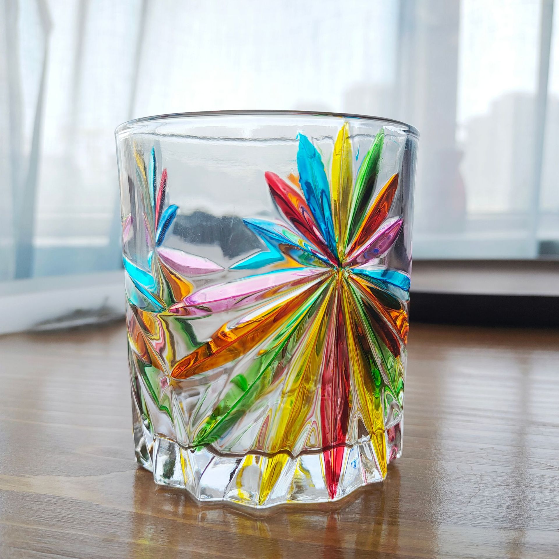 高顏值創意彩繪玻璃杯