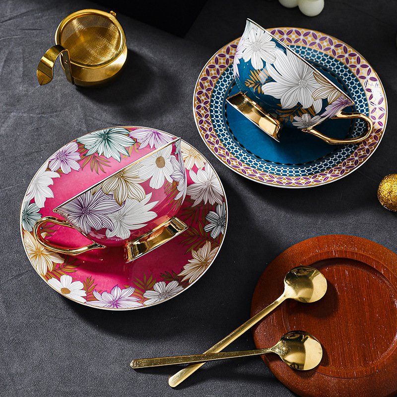 輕奢骨瓷杯碟套裝